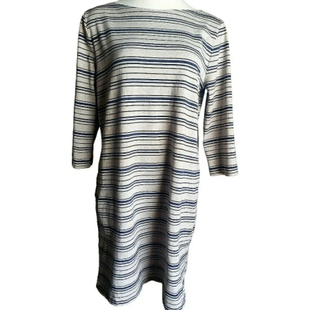 Garnet Hill Dress Womens T-shirt Pockets Size 14 Casual Classic Minimalist Mini